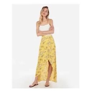 Express yellow maxi skirt